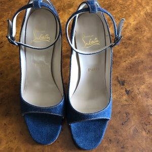 Gorgeous denim Christian Louboutin Heels 9 1/2